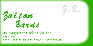 zoltan bardi business card