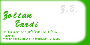 zoltan bardi business card